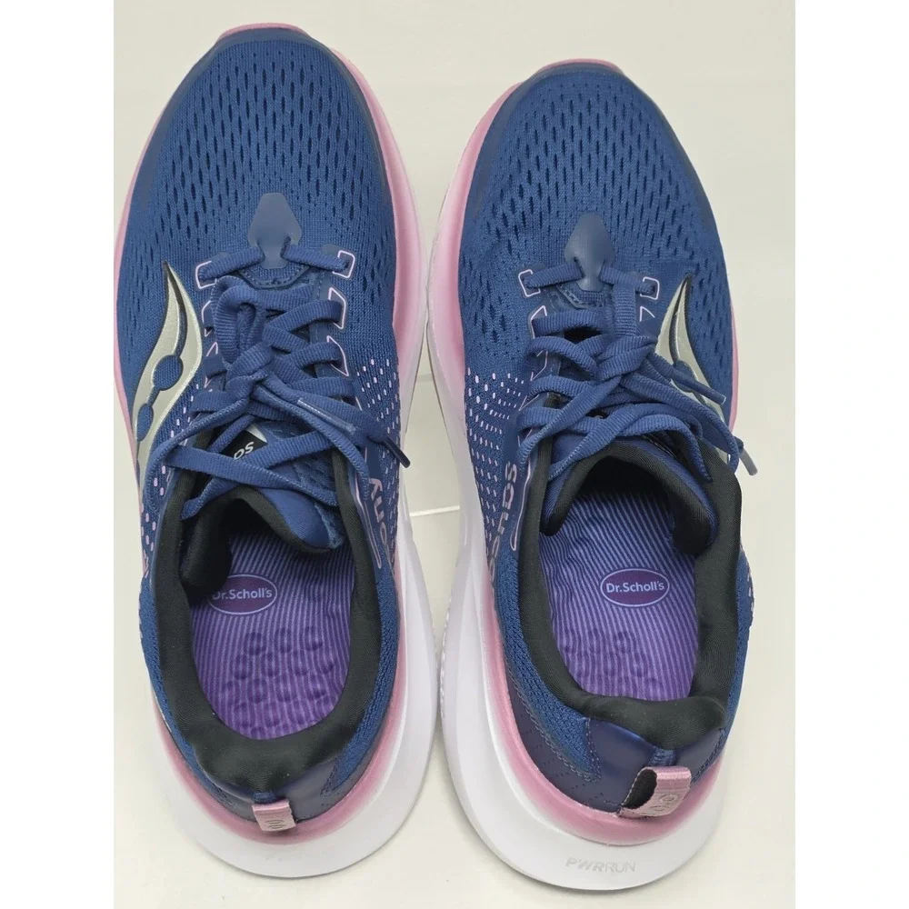 Saucony Womens Size 9.5 Guide 17 Stability Running Shoes Navy/Orchid Pre-owned